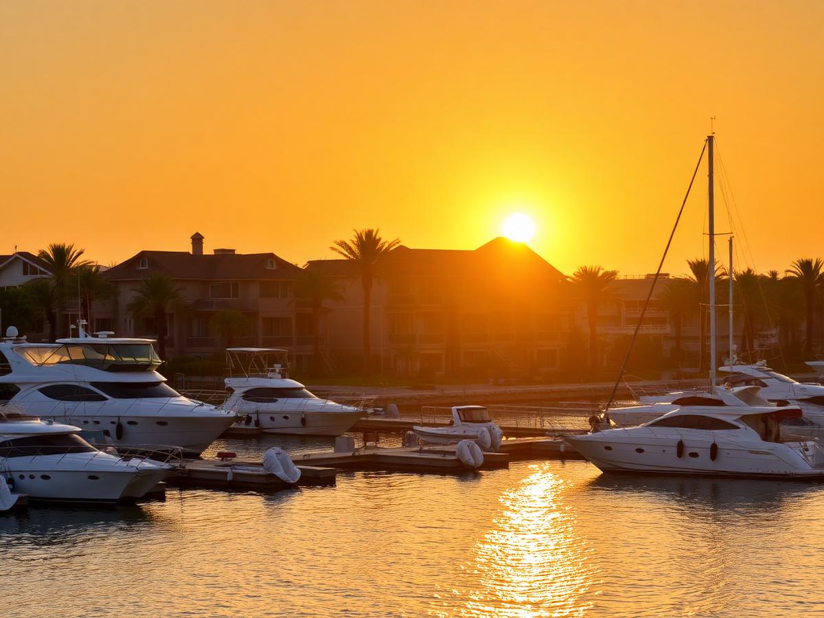 Porto Said marina sunset